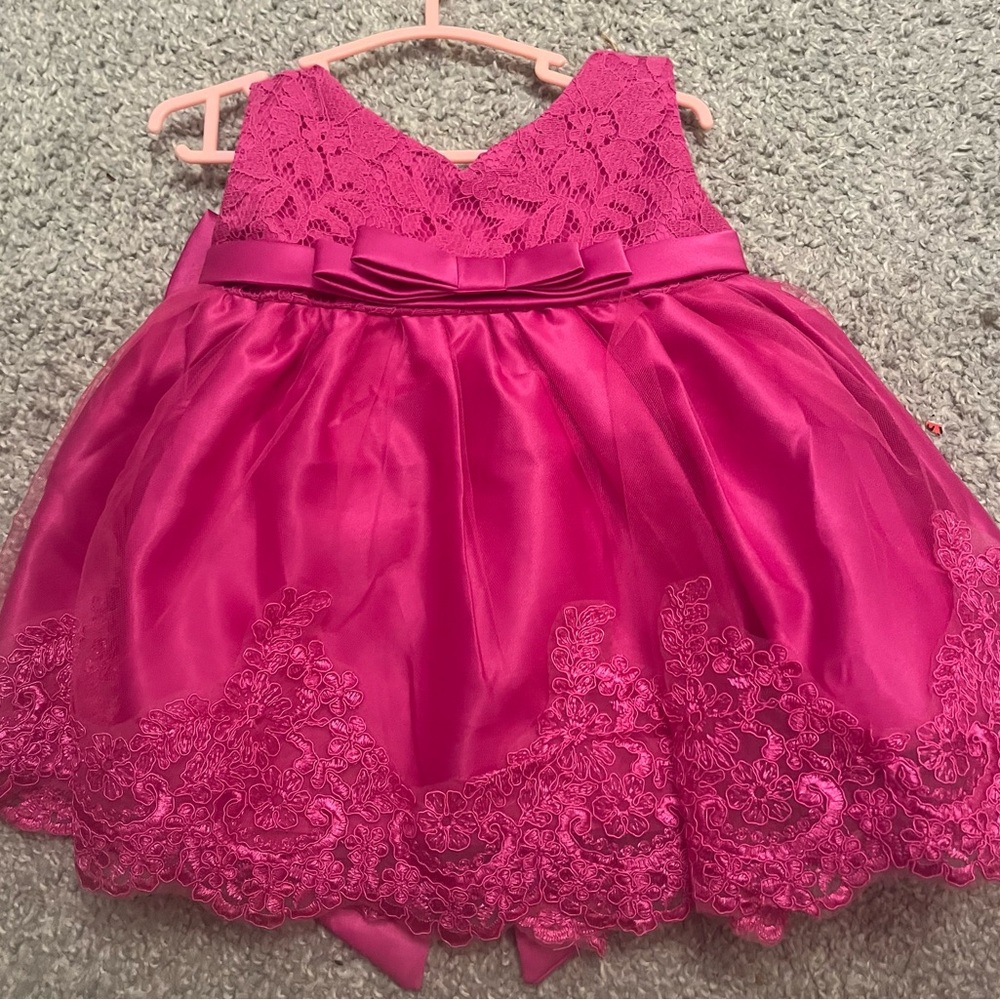 SHEIN *NEW* Fuchsia Lace Baby Dress